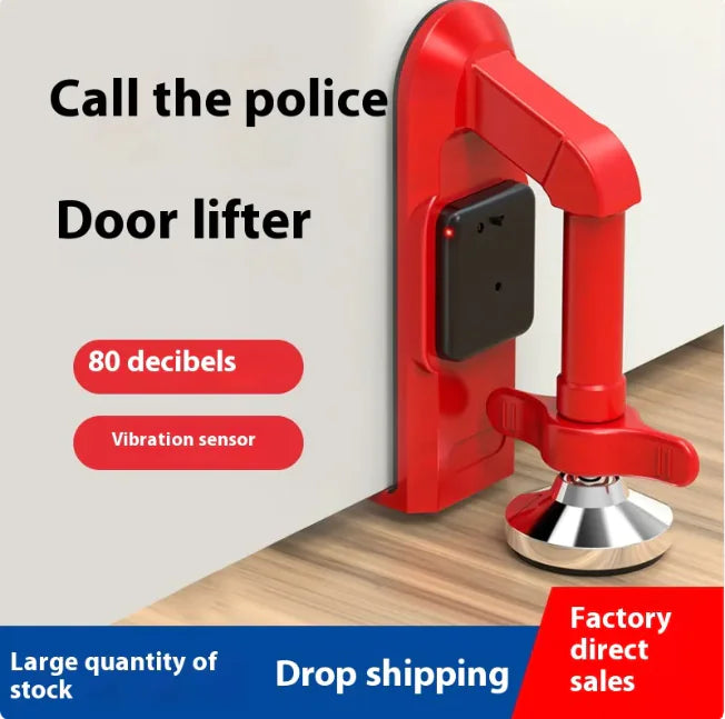 Portable Alloy Door Stopper with Alarm for Hotel & Personal Safety