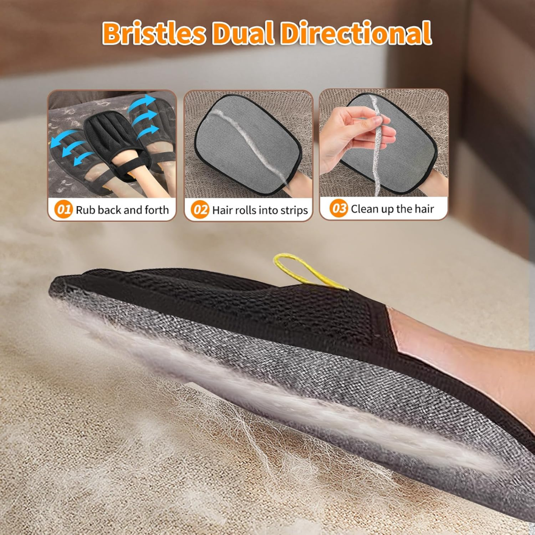 Summer Clearance!2Pc Pet Hair Removal Glove,Pet Hair Remover,Washable Reusable Double Sided Static Pet Hair Removal Glove for Couch,Furniture,Carpet,Car Seat